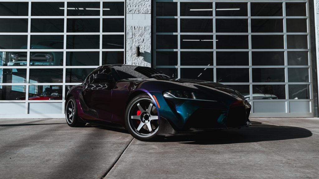 Toyota A90 Mk5 supra purple wrap